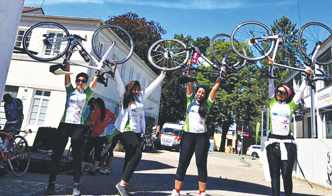 Fantastic four: Saudi women fly the flag for cycling