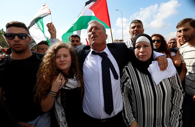 Palestinian protest icon Tamimi released from Israeli prison