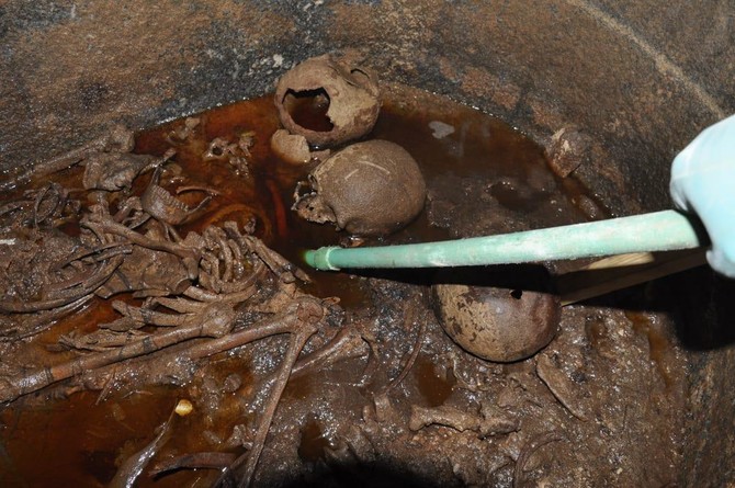 Egypt reveals details of skeletons found inside sarcophagus