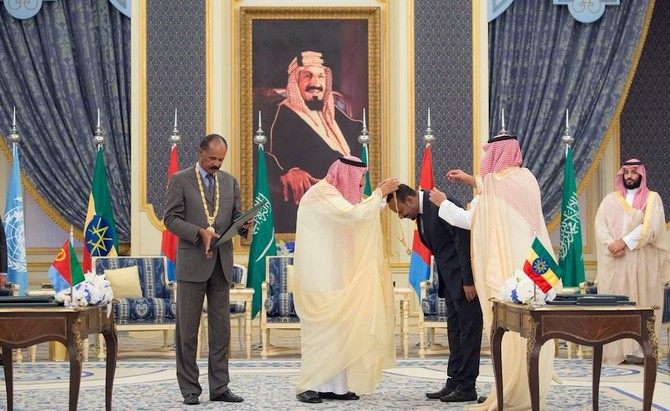Eritrea and Ethiopia sign peace agreement in Saudi Arabia overseen by King Salman