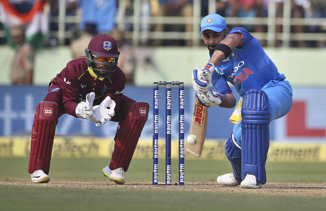West Indies’ Shai Hope hits last-ball boundary to tie ODI with India after Virat Kohli makes history