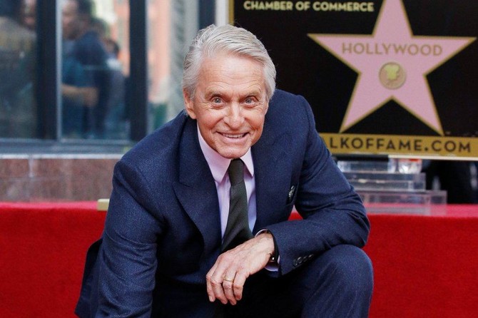 Michael Douglas joins dad Kirk with star on Hollywood Walk of Fame