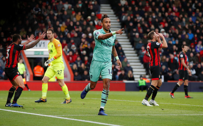 Pierre-Emerick Aubameyang gets Arsenal back to winning ways against AFC Bournemouth