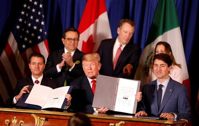 Trump joins leaders of Canada, Mexico to sign new trade pact