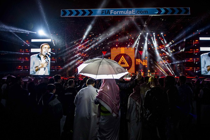 Saudi Arabia’s Ad Diriyah concert kicks off in rainy Riyadh