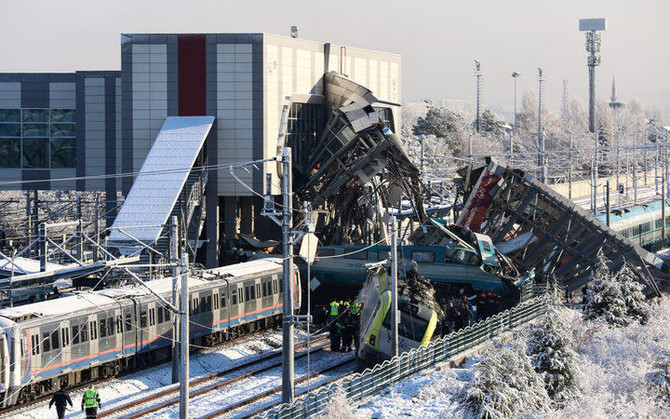 Three rail workers detained after Turkish rail crash