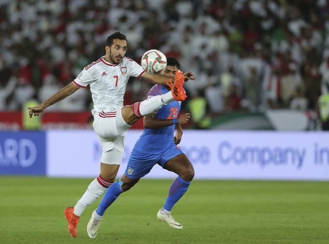 Hosts UAE beat India 2-0 to go top of Asian Cup group