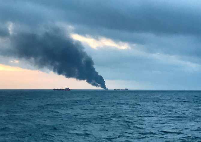 14 dead after fire on two vessels off Crimea coast