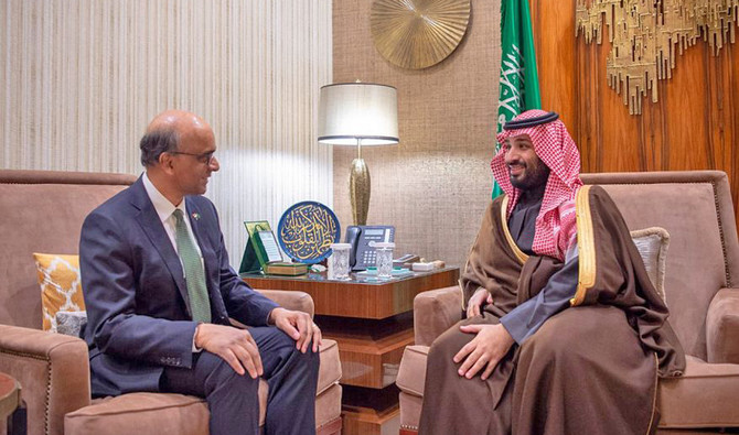 Saudi crown prince discusses bilateral ties with Singapore's deputy PM