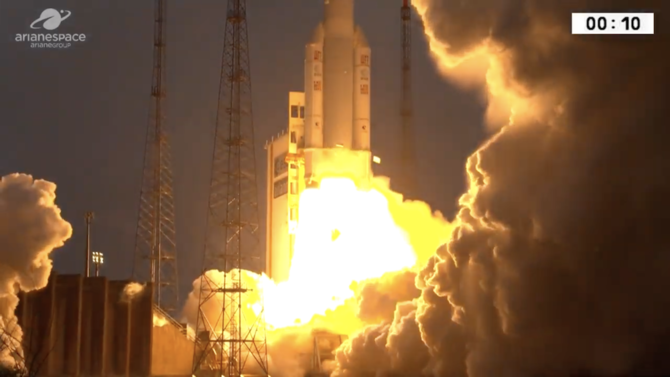 Saudi Arabia’s latest satellite launches into orbit from French Guiana
