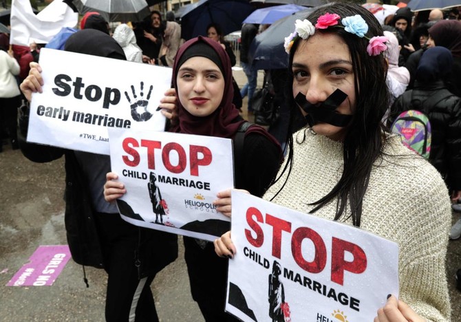 Hundreds protest against child marriage in Lebanon