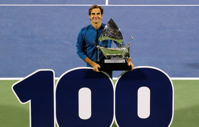 Roger Federer wins in Dubai to claim 100th career title