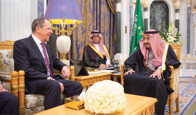 King Salman receives Russian foreign minister