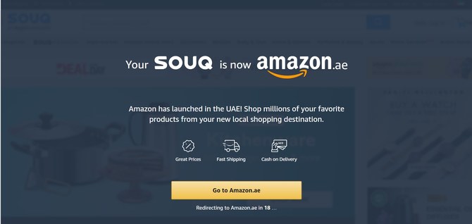 Souq.com rebranded as Amazon in UAE