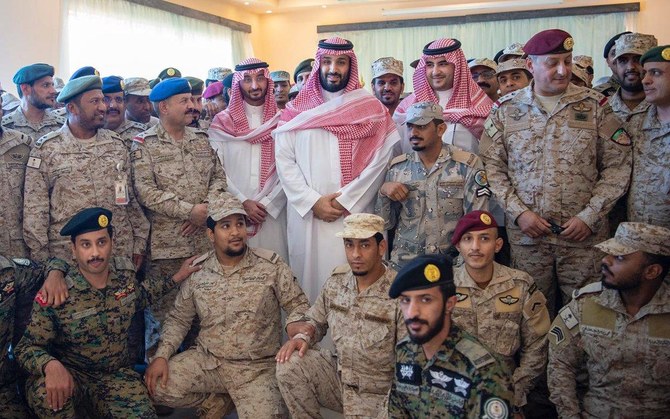 Saudi crown prince sends Eid congratulations to troops, citizens on southern border