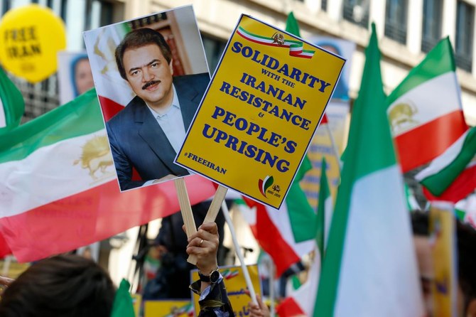 Iranian opposition groups protest in Brussels