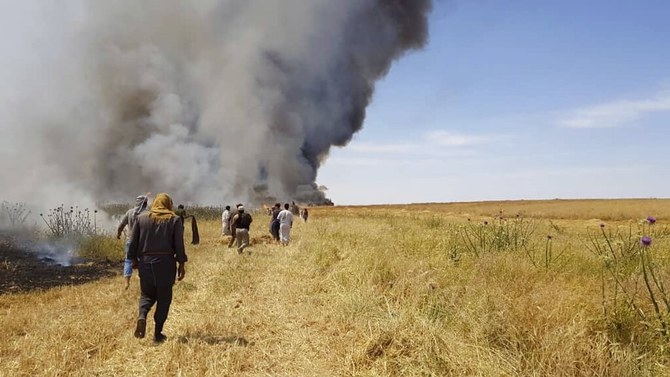 After years of war and drought, Iraq’s bumper crop is burning