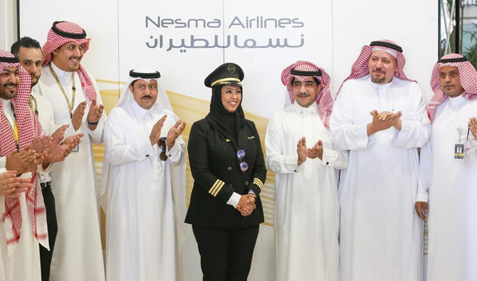 Saudi pilot Yasmeen Al-Maimani’s first flight celebrated