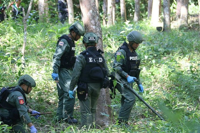 Thai army destroys thousands of land mines in jungle