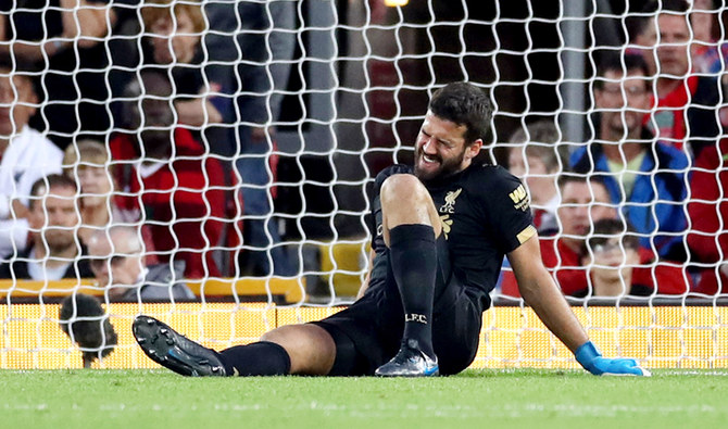Liverpool keeper Alisson out for ‘next few weeks,’ says Klopp