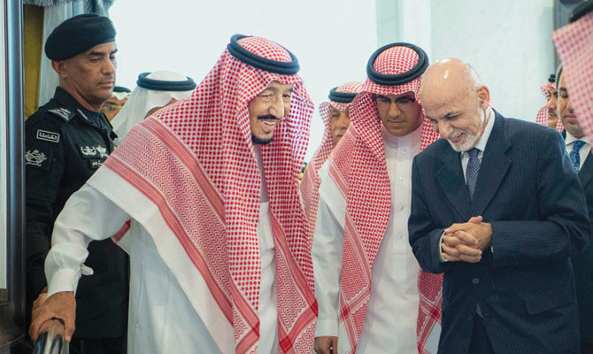 King Salman meets Afghan president