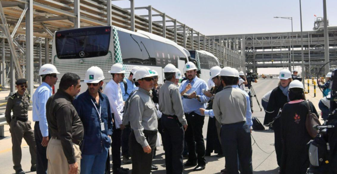 World media shown damage at sites of Aramco attack