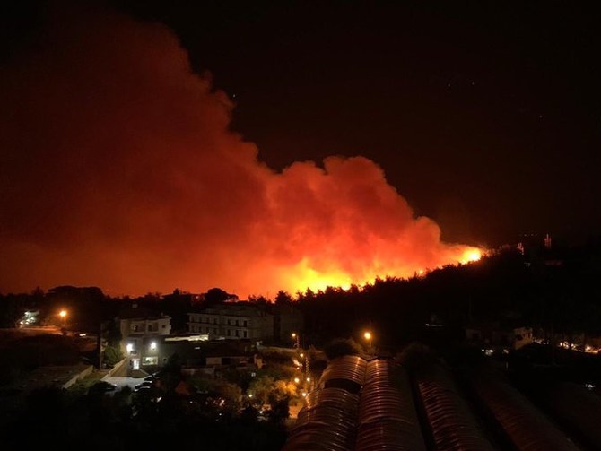 Fires spread through parts of Lebanon, Syria