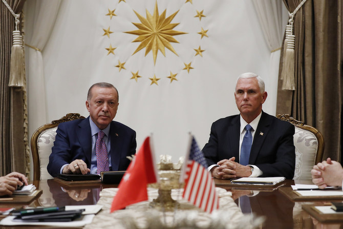 Pence meets Erdogan to urge halt to Turkey's Syria offensive