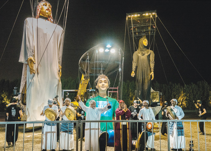 Giant puppets’ musical show hits  high note among Saudi festivalgoers