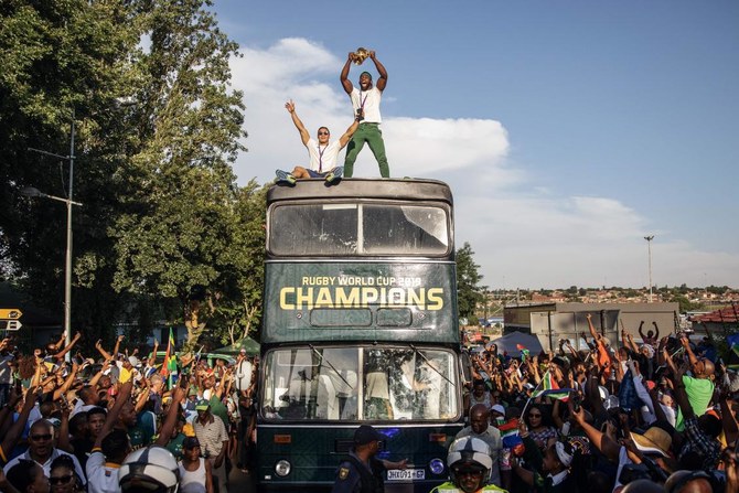 ‘Warrior’ Springboks parade World Cup through streets of Soweto
