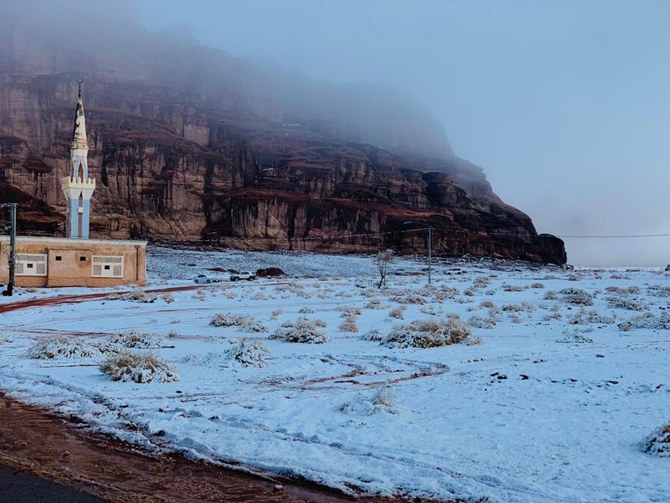 Parts of Saudi Arabia blanketed in snow
