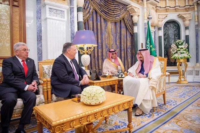 King Salman holds talks with US state secretary Pompeo
