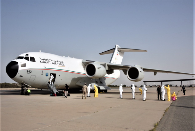 Kuwait army airlifts coronavirus medical supplies from China