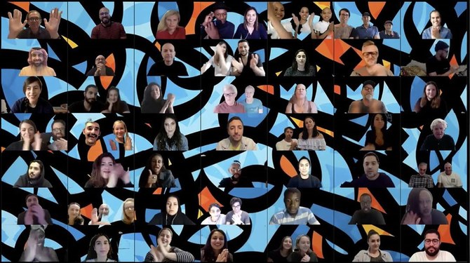 French-Tunisian artist eLseed creates virtual collage on Zoom