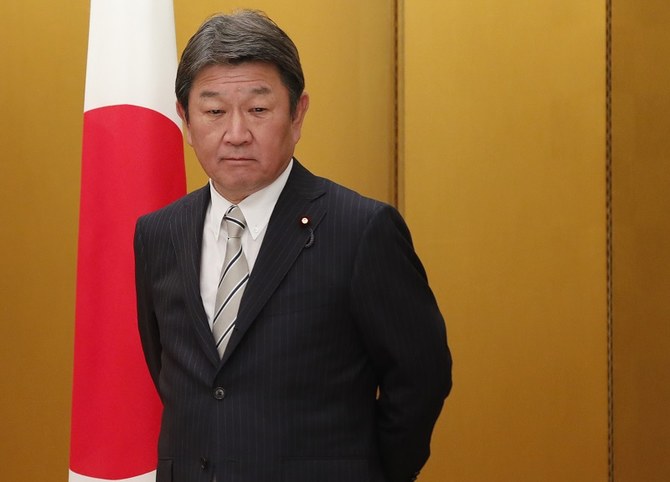 Japanese FM Motegi emphasizes his country’s support for two-state Middle East peace solution