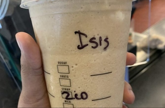 Muslim woman labeled ISIS in Starbucks