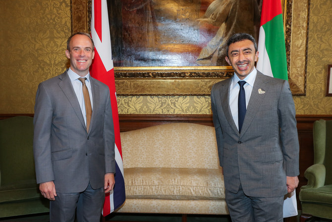 UAE FM hold talks with British foreign secretary in London 