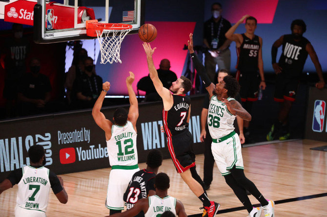 Heat oust Celtics, face Lakers for NBA title