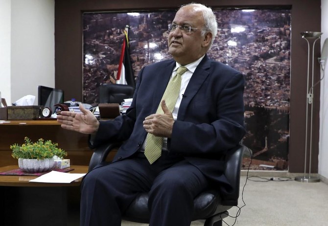Palestinian official Erekat in critical, stable condition