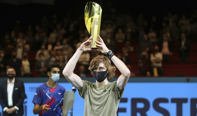 Rublev beats Sonego in Vienna for 5th title of season