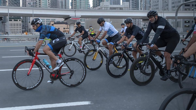 Sheikh Hamdan leads the way as cyclists get freedom of Dubai
