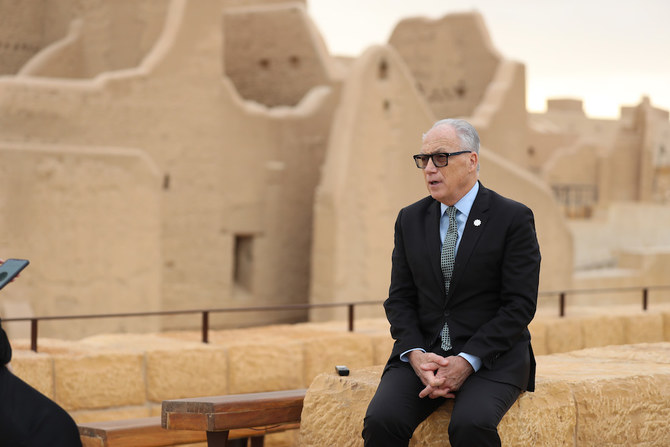 Jerry Inzerillo, CEO of the Diriyah Gate Development Authority (DGDA), at the birthplace of the Kingdom, Al-Turaif district. (Saleh Alanzi)