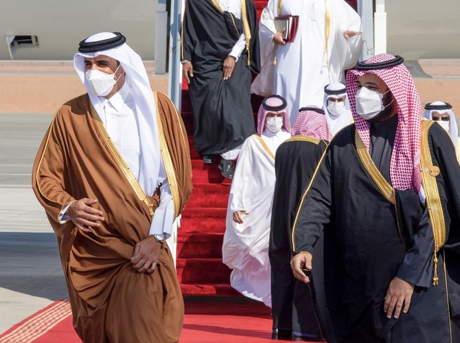 Qatar’s Emir greeted by Saudi Crown Prince at Al-Ula ahead of landmark summit