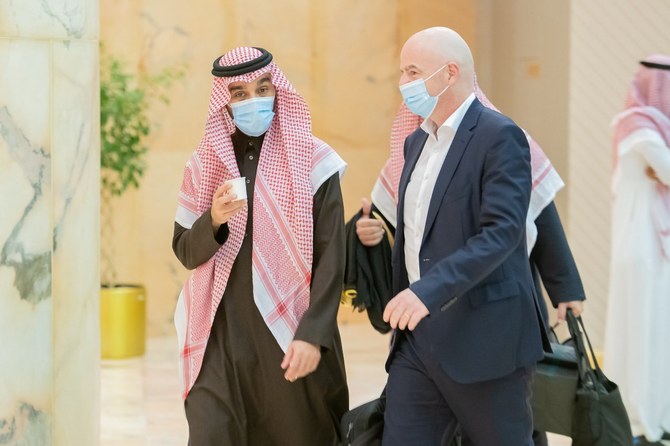 Saudi sports minister welcomes FIFA’s Infantino