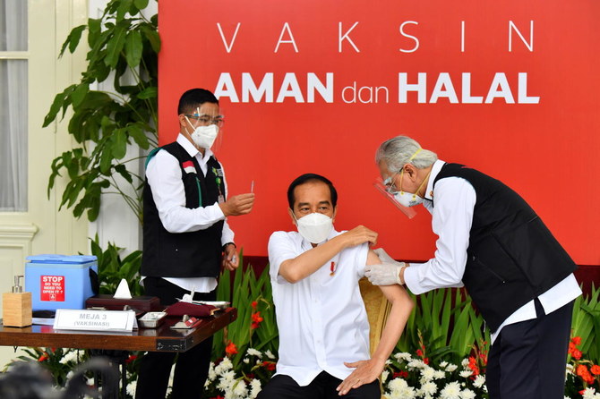 President Joko Widodo takes first jab as Indonesia starts mass COVID-19 vaccinations