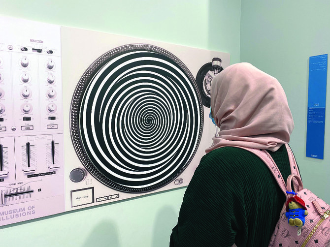 The Museum of Illusions features several interactive optical illusions, along with explanations as to how they work and why our minds get tricked by them. (AN Photo by Thamer Alfuraiji)