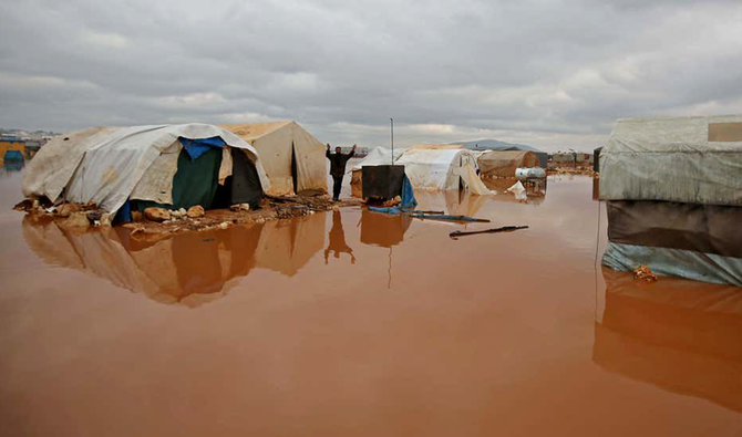 Syria flooding destroys schools, refugee camps