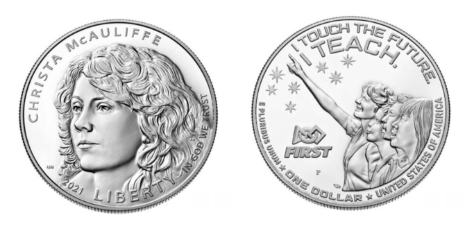 The US Mint announced this week that it will issue a Silver Dollar coin to commemorate Christa McAuliffe, a teacher and a civilian astronaut of Lebanese heritage who died on the Challenger Space Shuttle. (Screenshot)