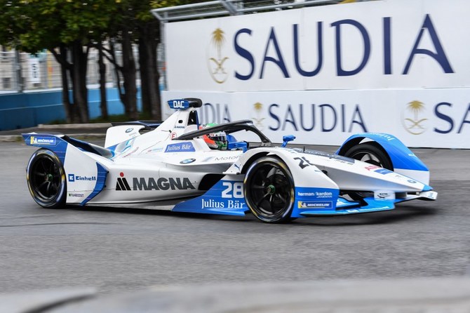 In the 2018-19 season, Antonio Felix da Costa of Portugal became the Diriyah E-Prix’s first-ever winner. The following season’s double-header produced two British winners, Sam Bird and Alexander Sims. (AFP/File Photo)