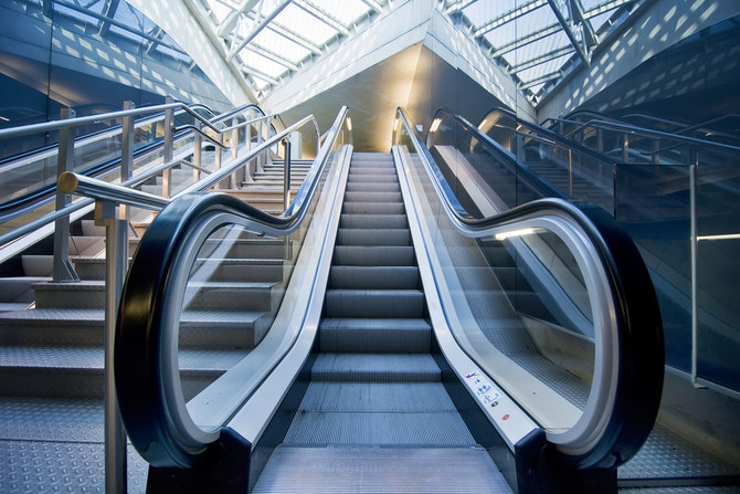 Activity in Saudi Arabia's elevator and escalator market went down by 8.40 percent in 2020 due to the pandemic slowing down construction. (Shutterstock/Illustrative)